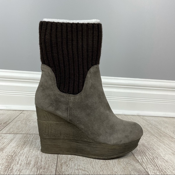 Sbicca 7.5 NEW suede platform sock boots - Picture 2 of 3
